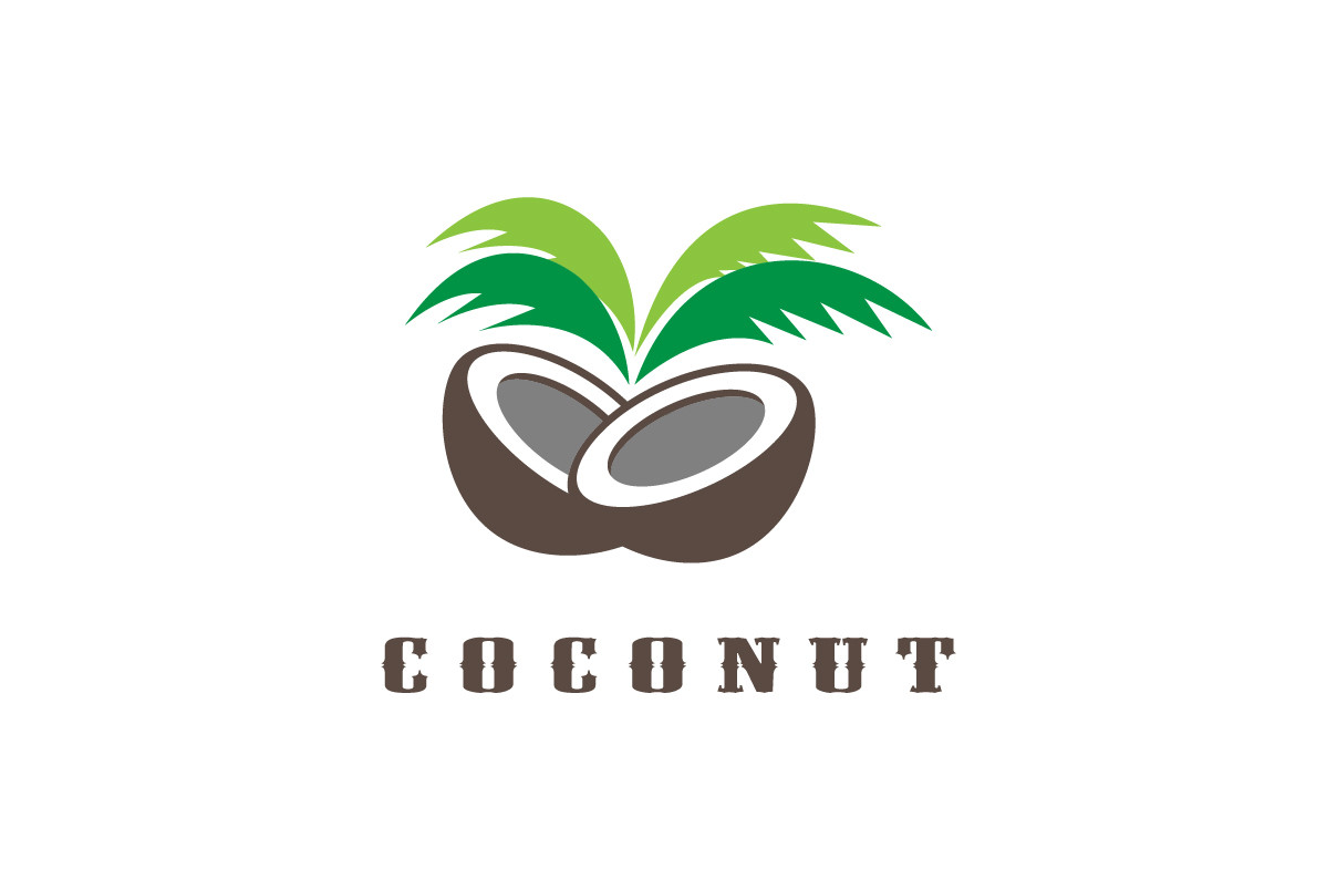 Coconut Logo Fruit Design Illustration V Graphic by cavuart · Creative ...