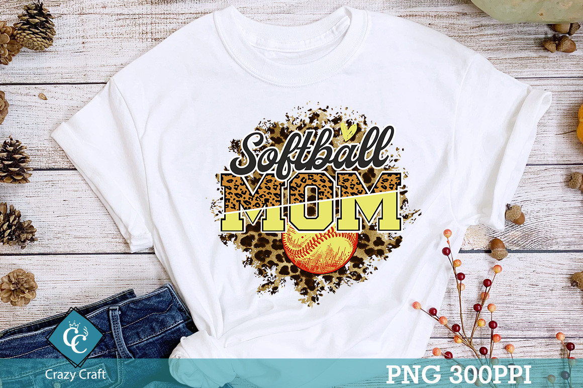 Softball Mom Sublimation Design Graphic by Crazy Craft · Creative Fabrica