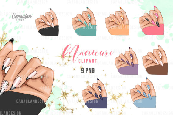 Black Glitter Nail Polish Stickers Graphic by jallydesign · Creative Fabrica