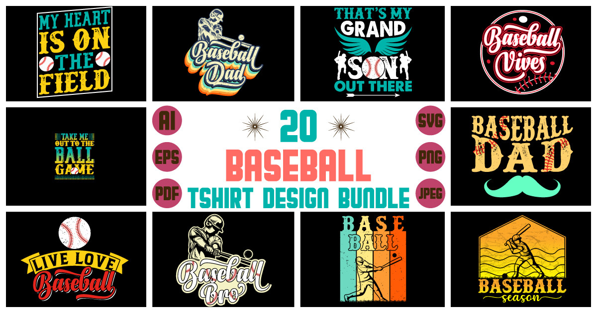 Premium Vector  Baseball t shirt design bundles
