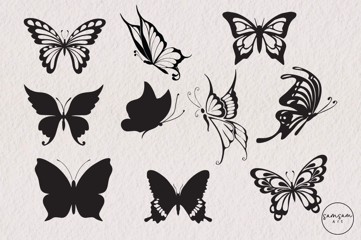 Bundle Butterfly PNG Sublimation Graphic by Samsam Art · Creative Fabrica