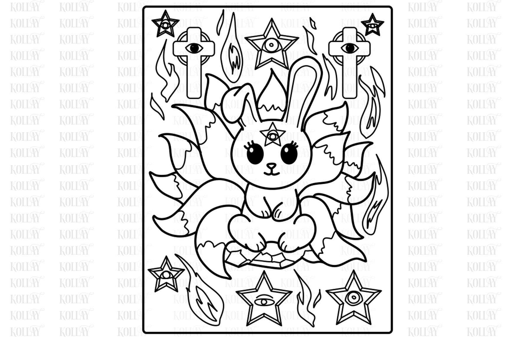 Creepy Kawaii Pastel Goth Coloring Book: Cute Horror Spooky Gothic ...