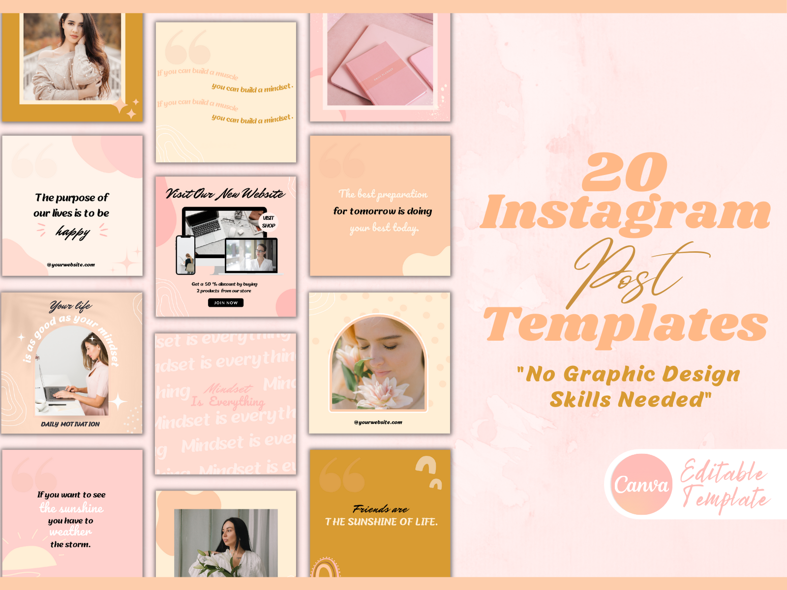 Instagram Post Templates, Canva Template Graphic by Soft Touch ...