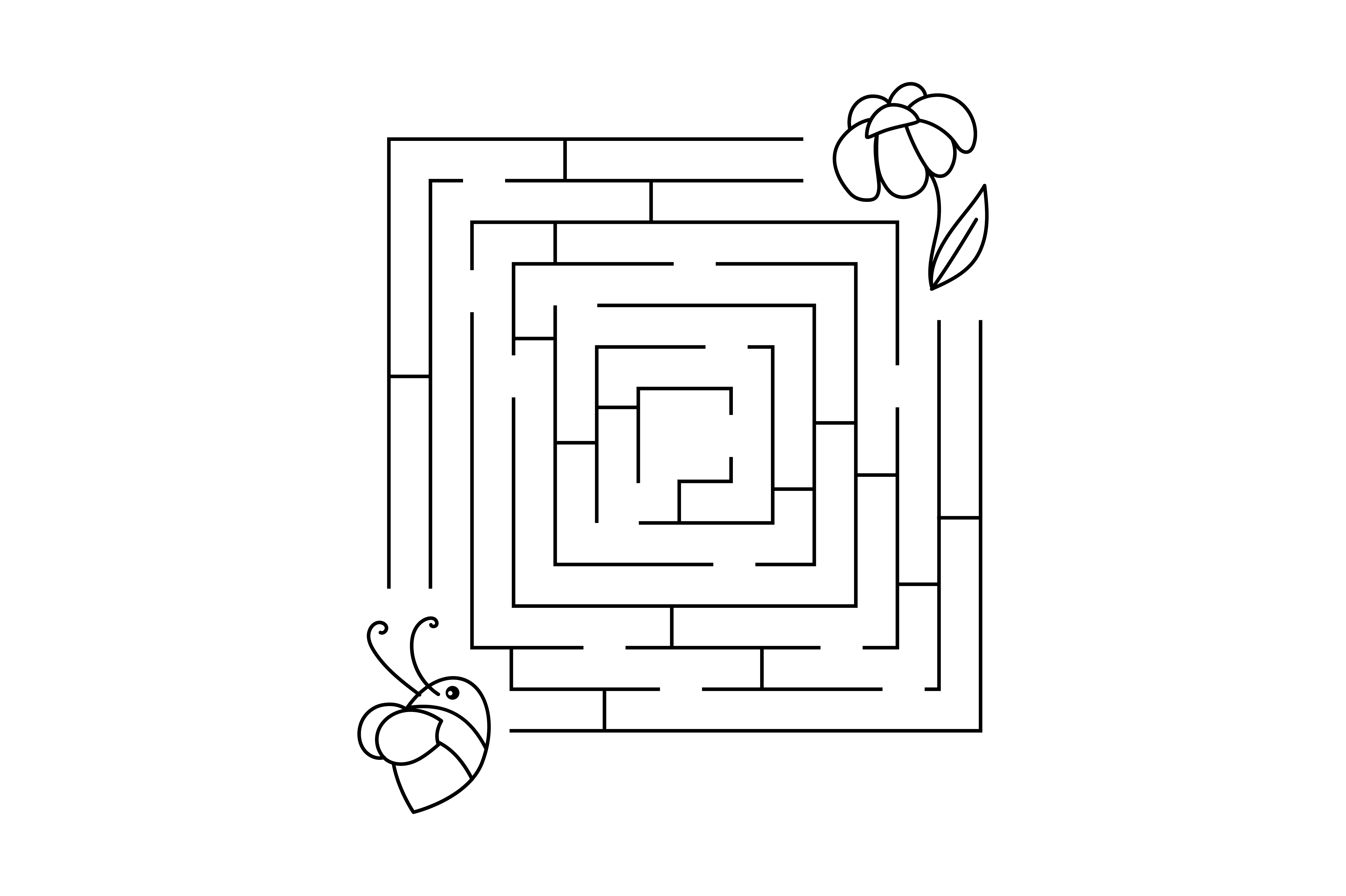 Easy Maze Diamond Puzzle Graphic by Creative Interior · Creative Fabrica