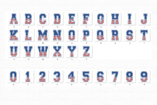 American Flag Alphabet Varsity Letters Graphic by paepaeshop168