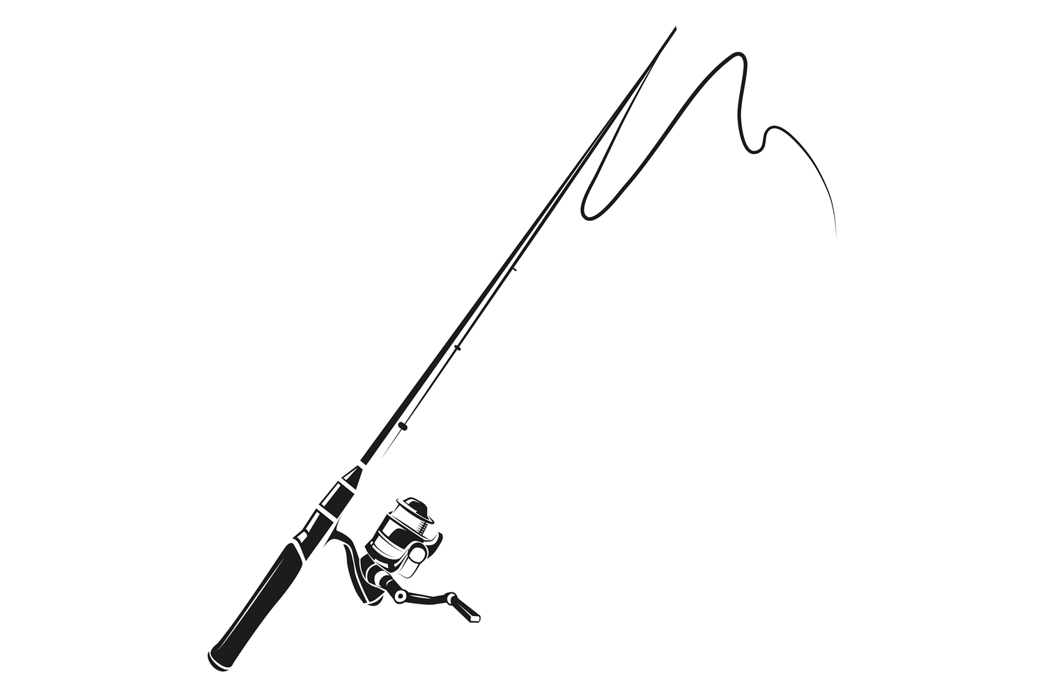 Fishing Rod Icon. Fisherman Equipment St Graphic by microvectorone