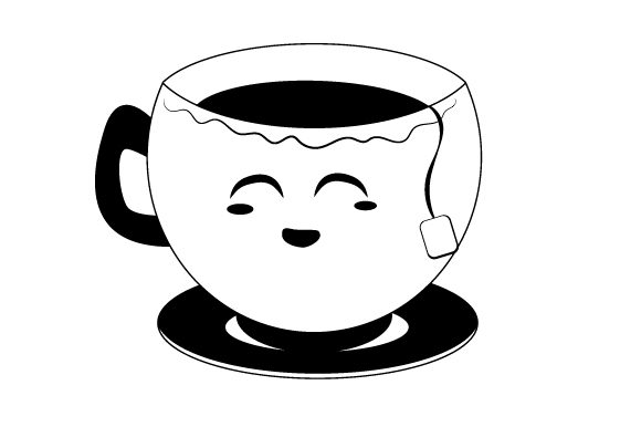Kawaii-style Tea Cup SVG Cut file by Creative Fabrica Crafts · Creative  Fabrica