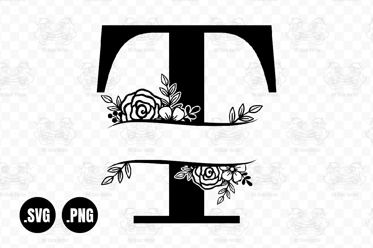 Flower Split Letter Capital M Monogram Graphic by 99SiamVector · Creative  Fabrica