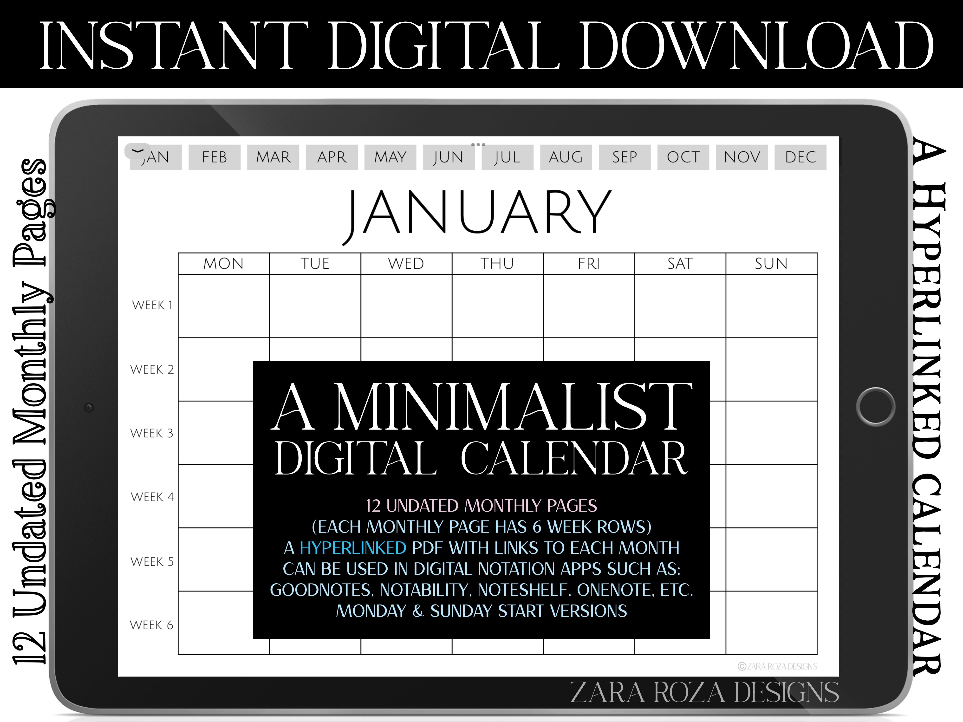 electronic monthly calendar