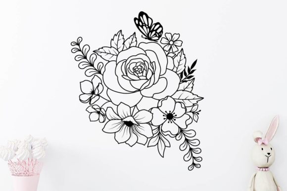 Rose Svg Flower Svg, Rose Graphic by Tadashop Design · Creative Fabrica