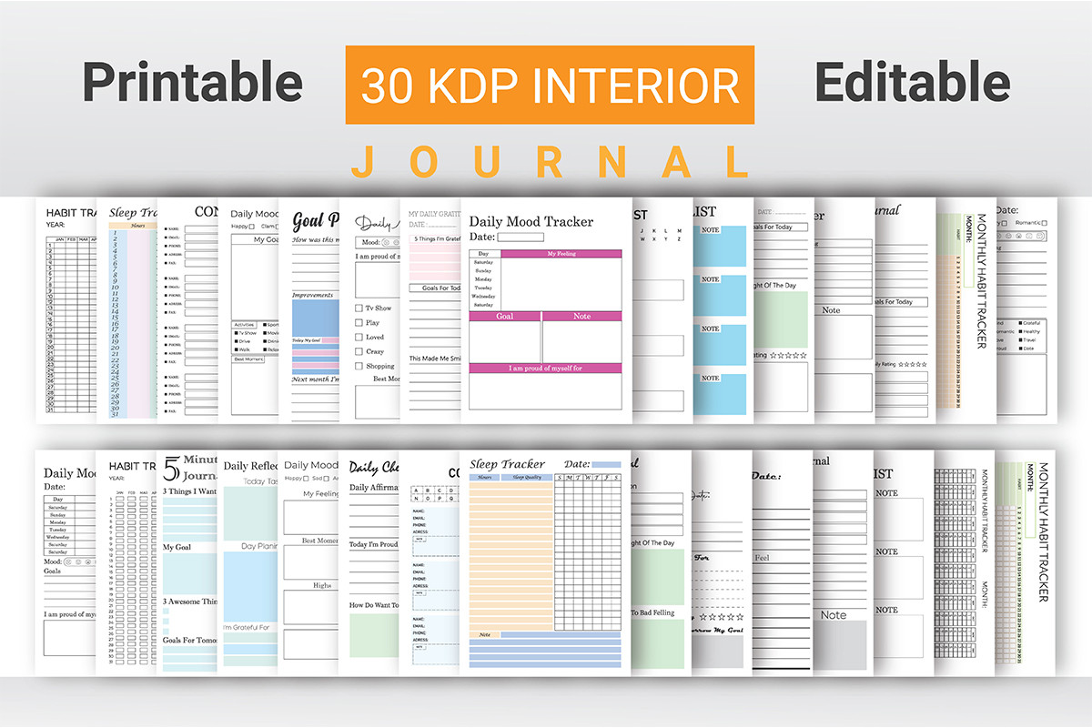 KDP Interiors Planner Journal Bundle Bundle · Creative Fabrica