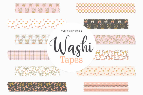 Digital Washi Tape WINTER DAYS Gráfico por Sweet Shop Design · Creative  Fabrica