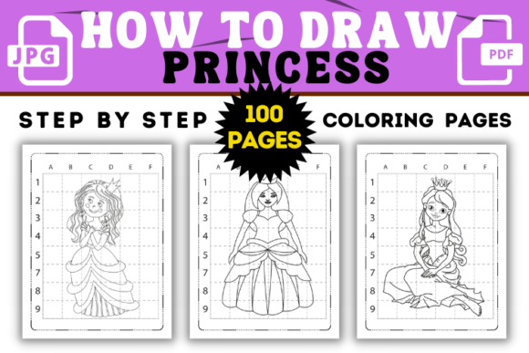 How to Draw Princess for Kids and Adults Graphic by Pro Designs · Creative  Fabrica
