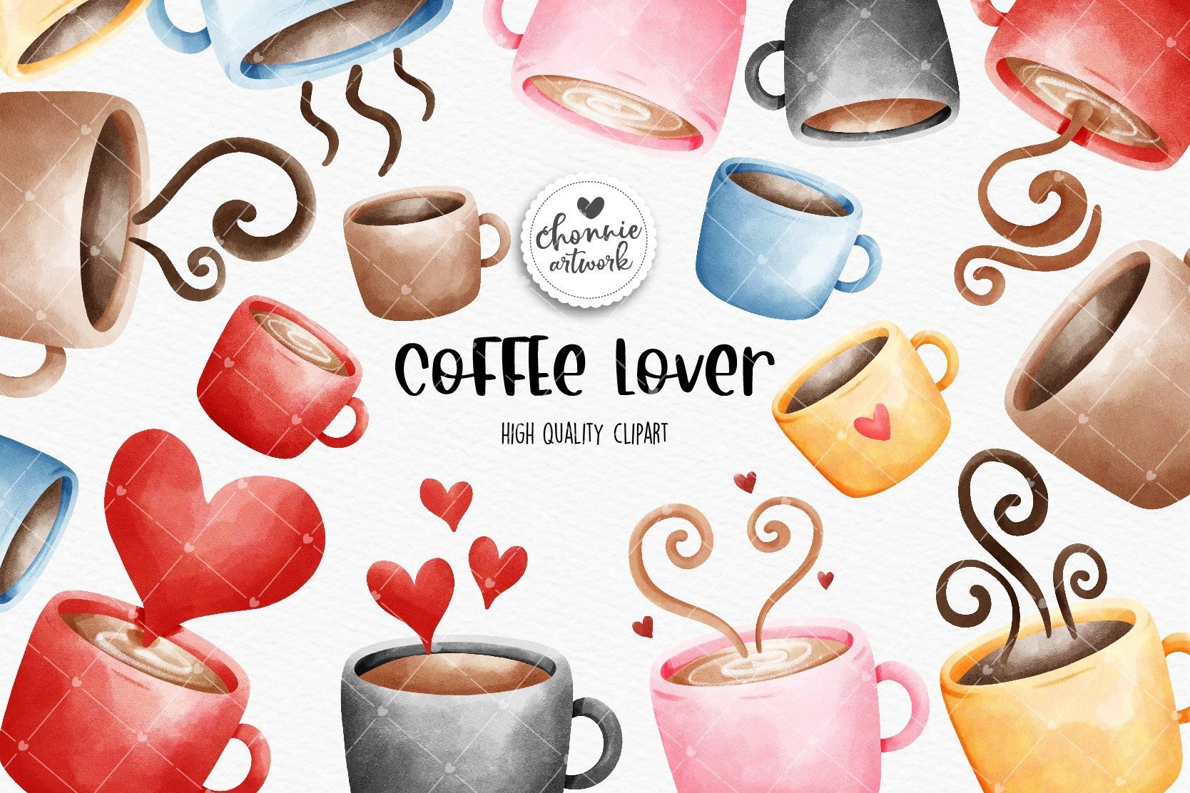 Coffee Lover, Coffe Mug Clipart Graphic by Chonnieartwork · Creative Fabrica