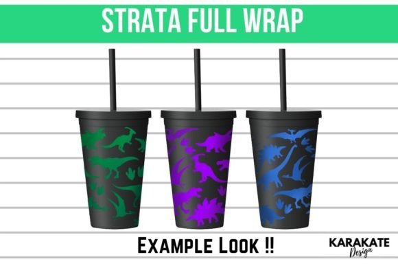 24 oz Strata Cup sublimation tumbler template Full wrap