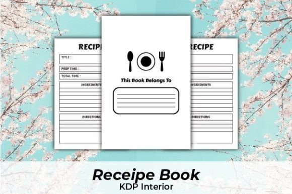 Recipe Book Blank Pages KDP Interior Graphic by mostafiz19542 · Creative  Fabrica