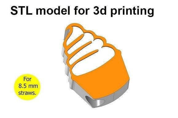 Bundle Straw Topper, Stl Files for 3D Printing.