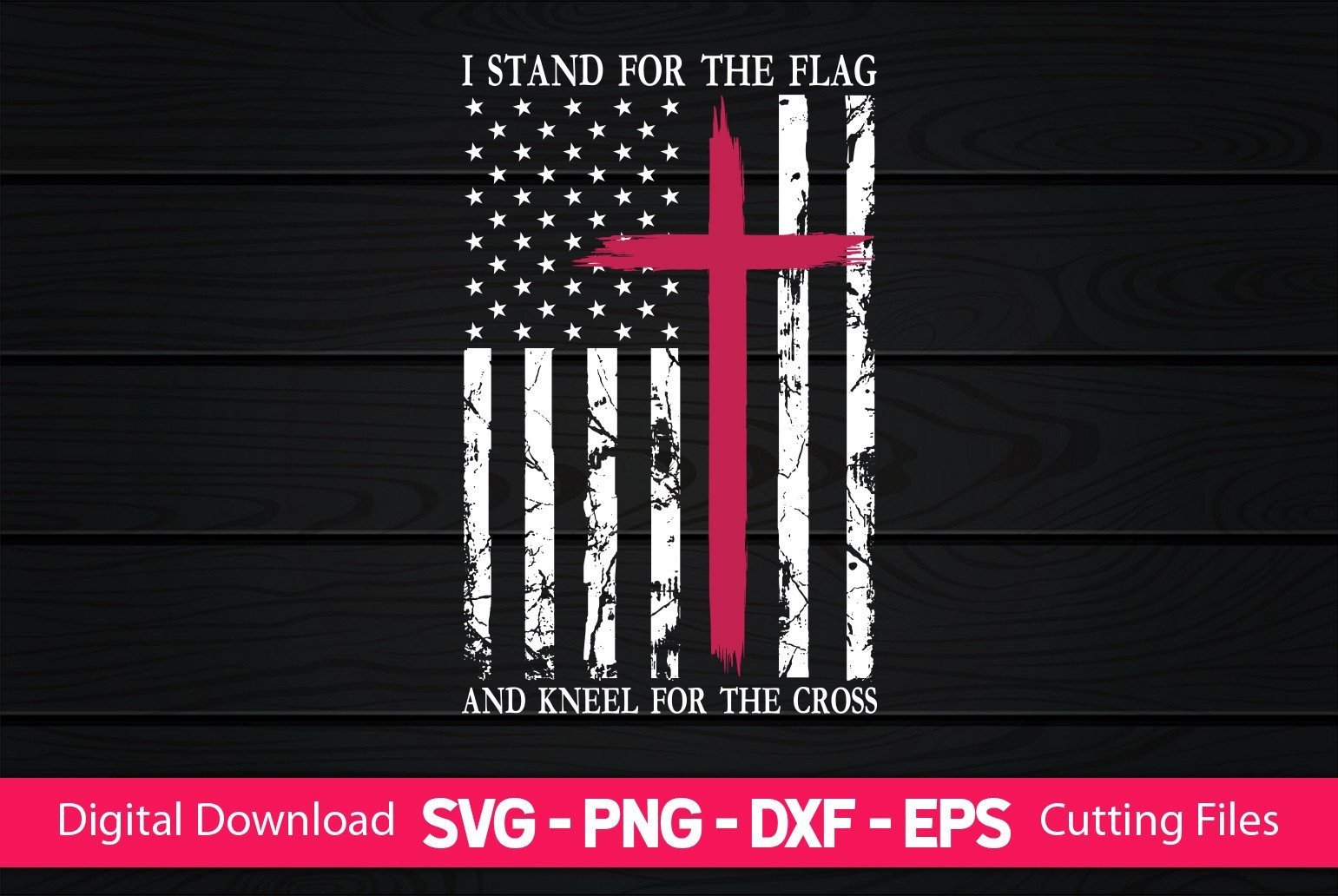 I Stand for the Flag I Kneel for the Cro Graphic by CraftartSVG ...