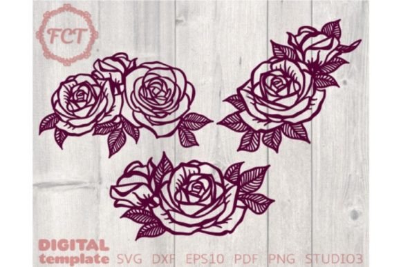 2 Roses Svg Files For Cricut Designs & Graphics