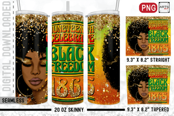 Juneteenth Afro Girls 20oz Sublimation Graphic by ARTsPlural · Creative ...