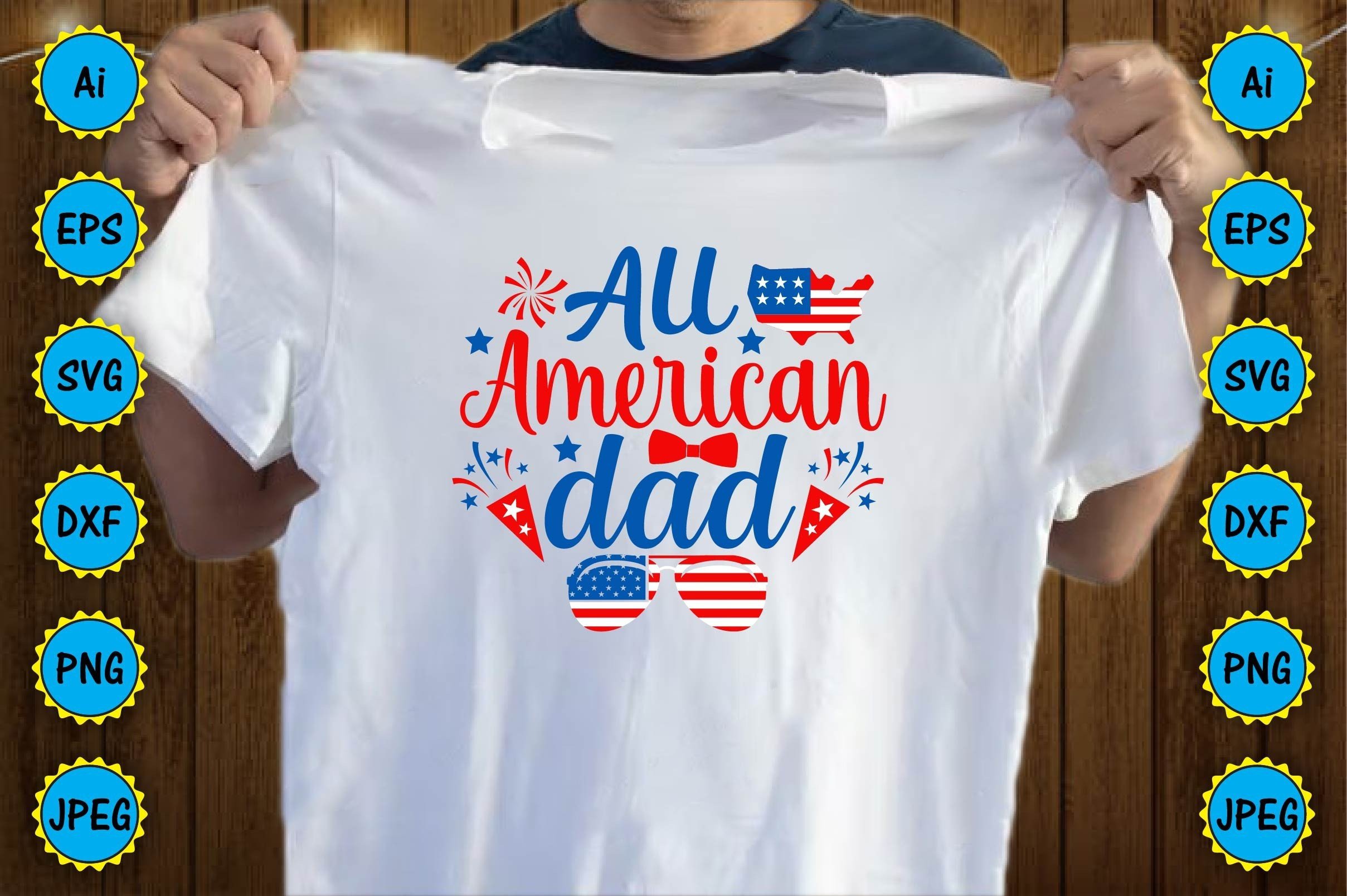 All American Dad SVG Vector Cut Files Graphic by CarftartStore18 ...