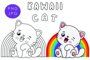 Coloriage kawaii  Cute coloring pages, Cat coloring page