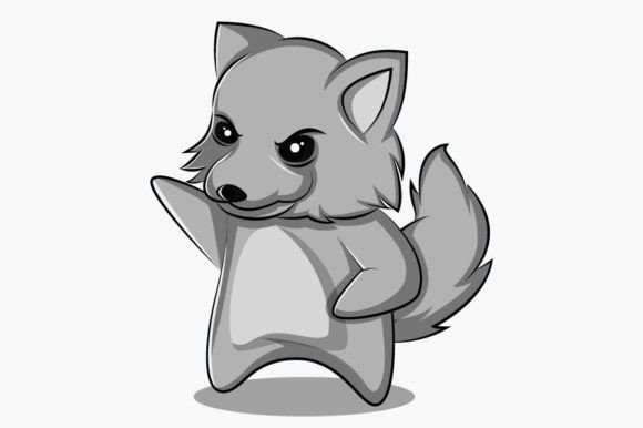 Cute Wolf Cartoon Graphic by Yanart 92 · Creative Fabrica