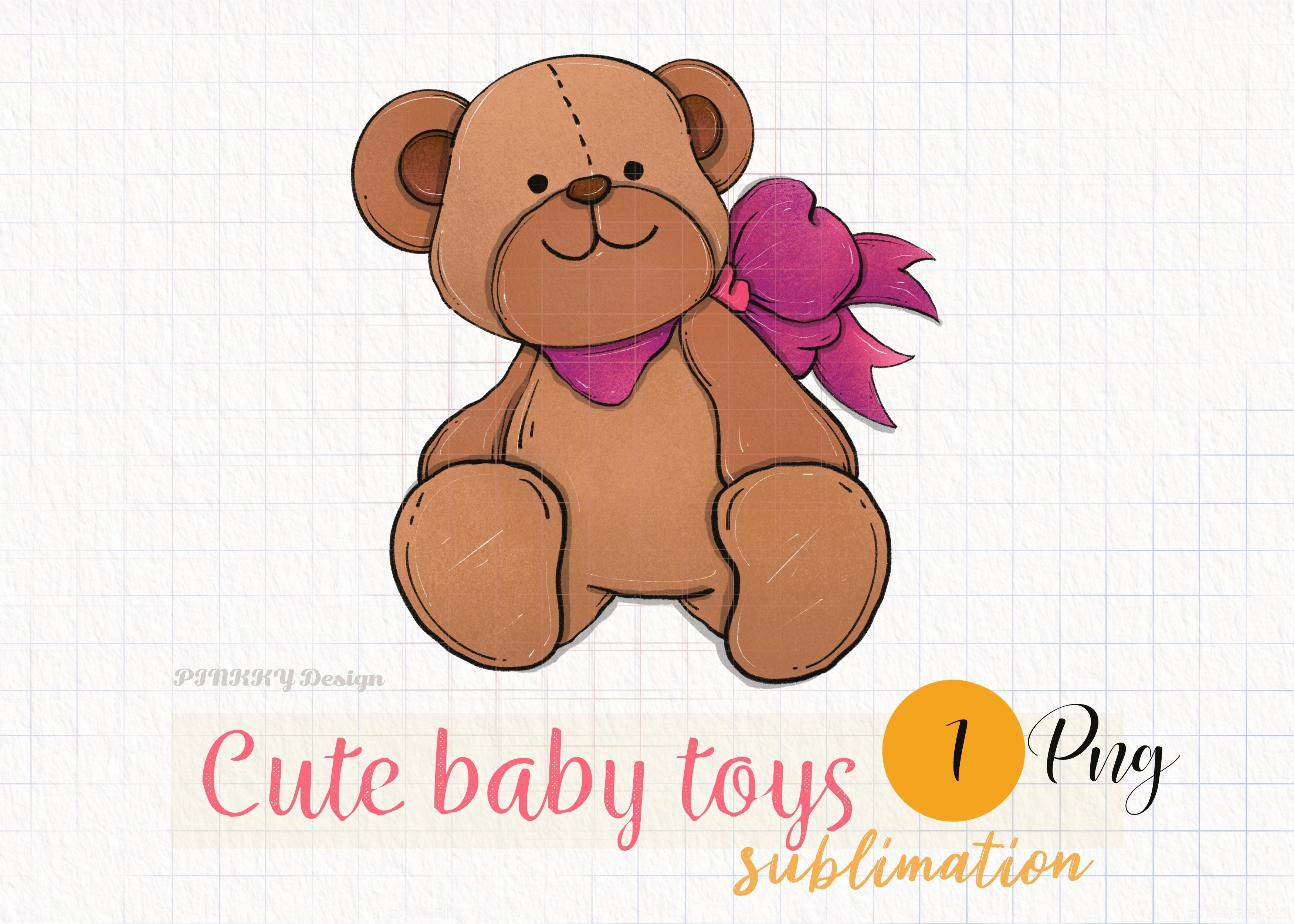 Cute Baby Toys Sublimation Graphic by Pinkky · Creative Fabrica