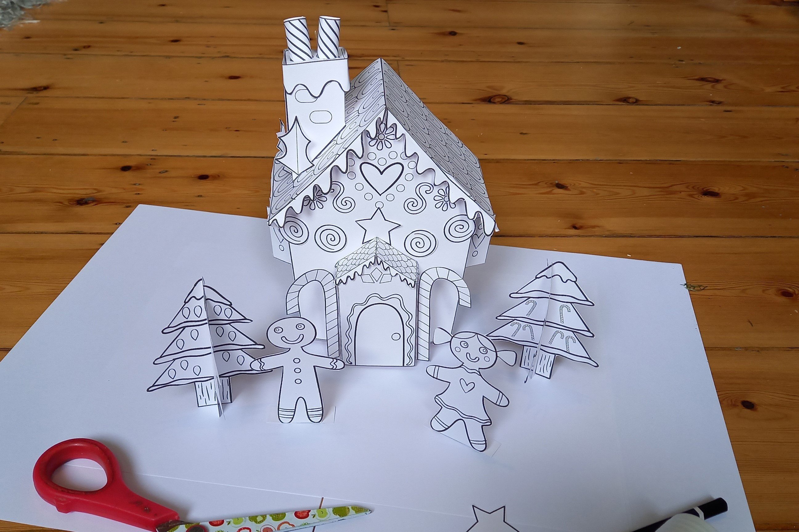 Gingerbread House Papercraft · Creative Fabrica