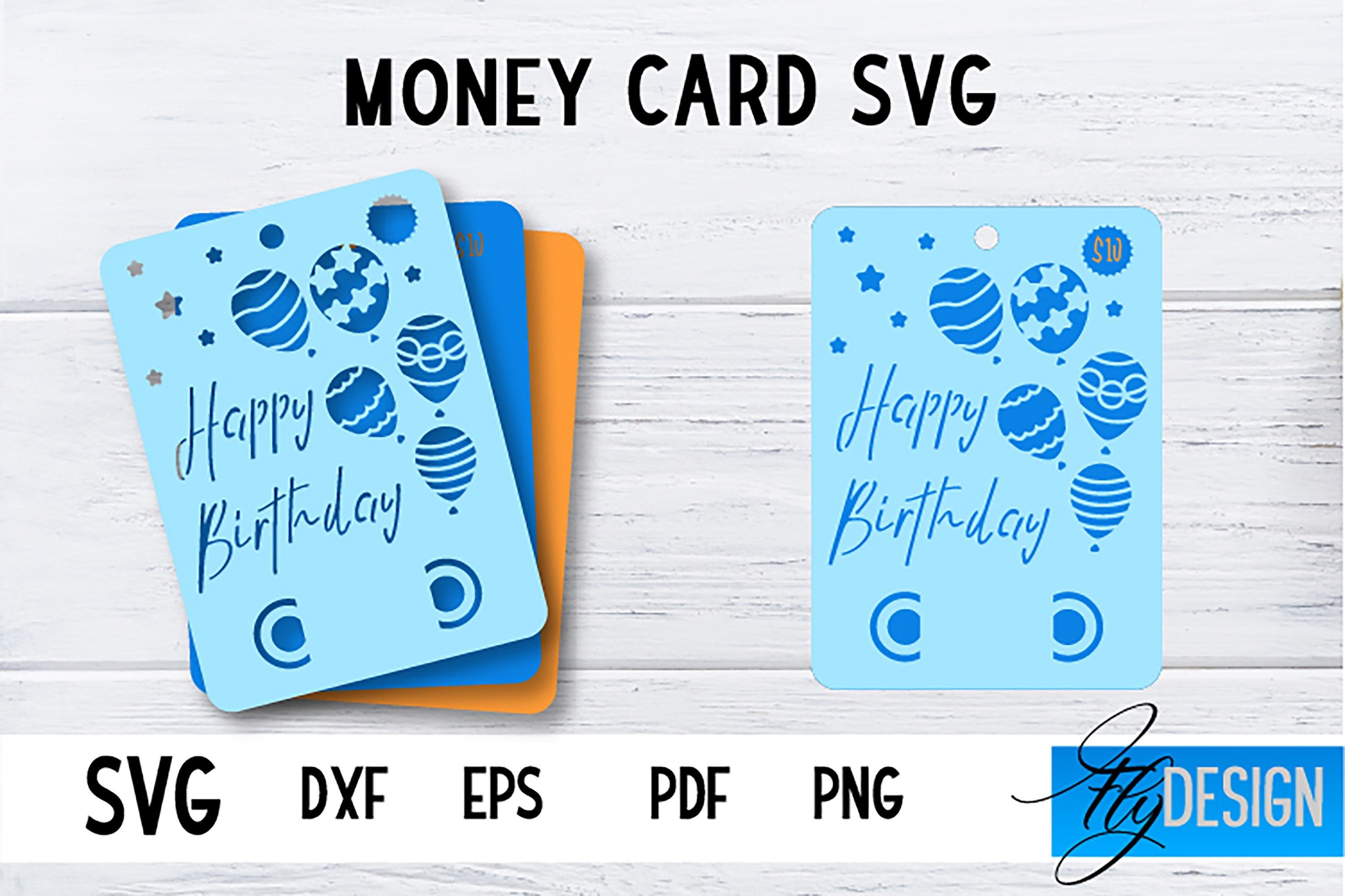 Money Card SVG | Happy Birthday Money Graphic by flydesignsvg ...