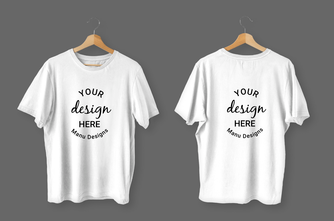 Set of Isolated White T-shirts Mockup Graphic by Manu Designs ...