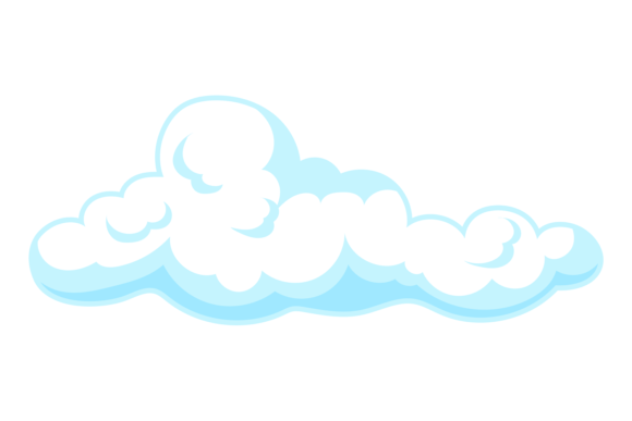 Fluffy Cloud. Cartoon Curly Soft Weather Graphic by smartstartstocker ·  Creative Fabrica