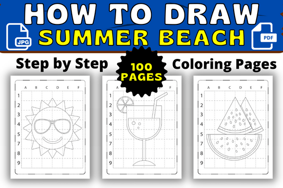 Summer Coloring Pages for Kids Beach Coloring Book Printable