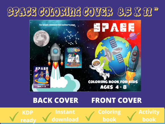 Space Coloring Book for Kids Ages 4-8: Coloring Book for Kids