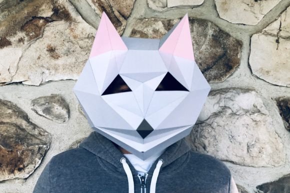 1 Paper Cat Mask Designs & Graphics