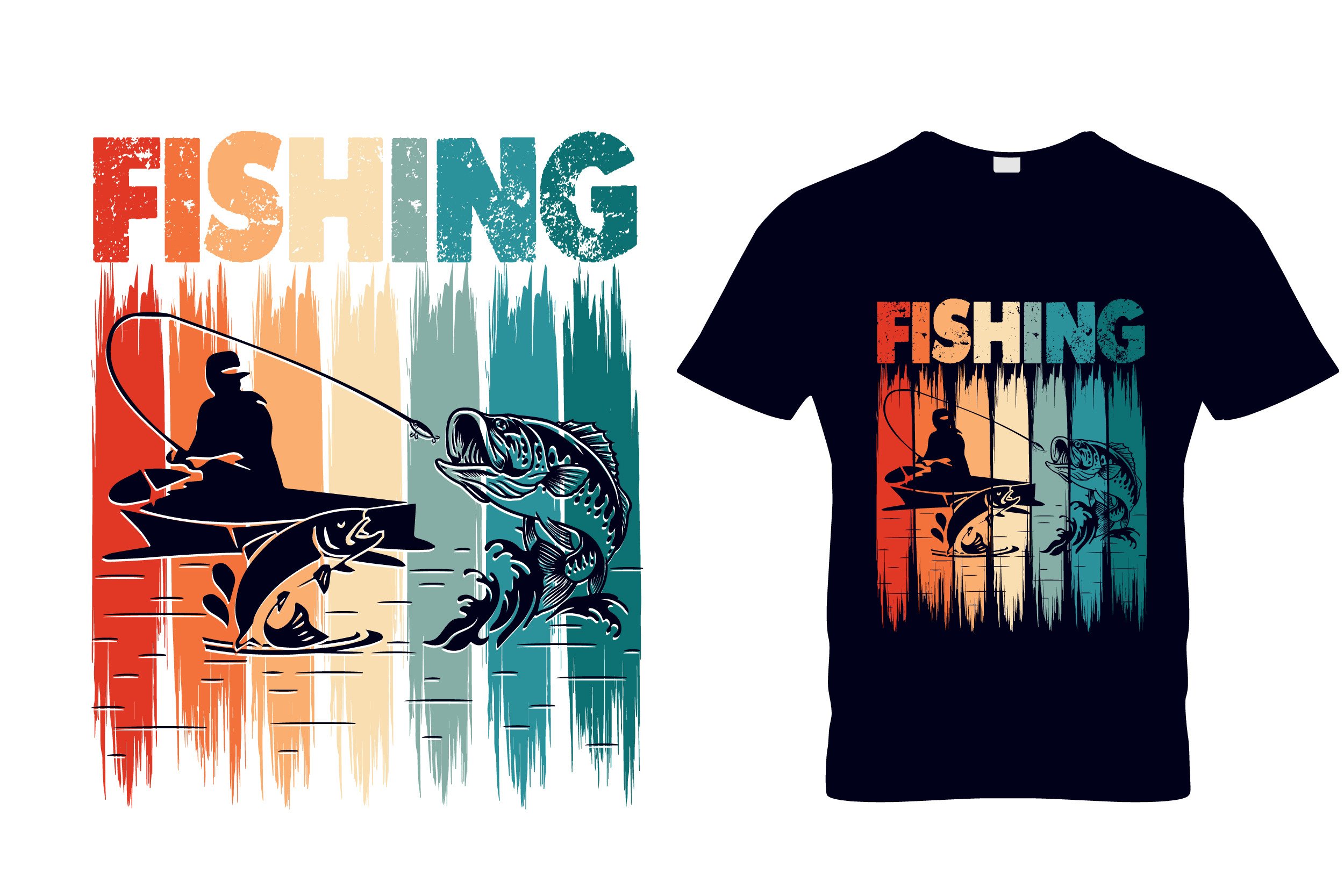 Amazing Fishing T Shirt Design Bundle Graphic by Versatile T-shirt ·  Creative Fabrica