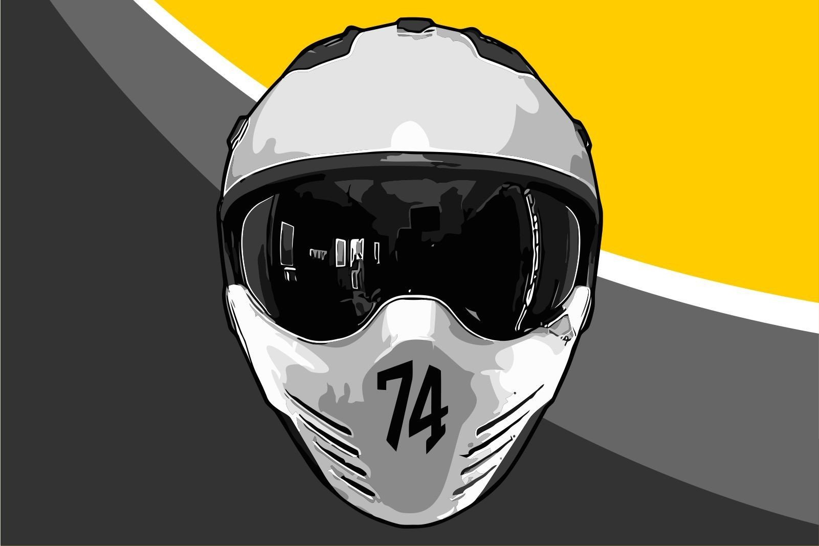 Helmet Front View Graphic by jellybox999 · Creative Fabrica