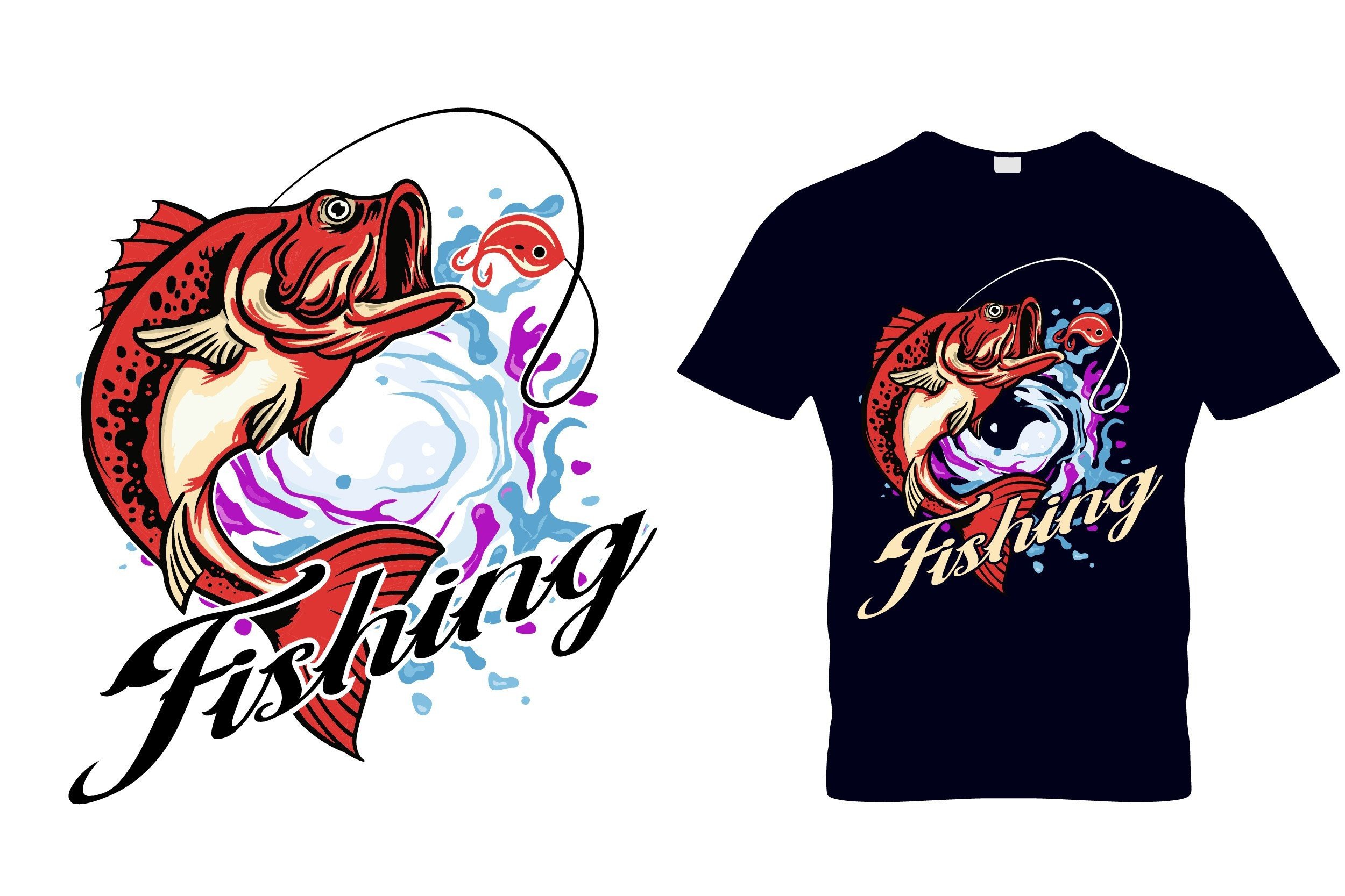 Fishing T-Shirt Design Graphic by TANIA KHAN RONY · Creative Fabrica