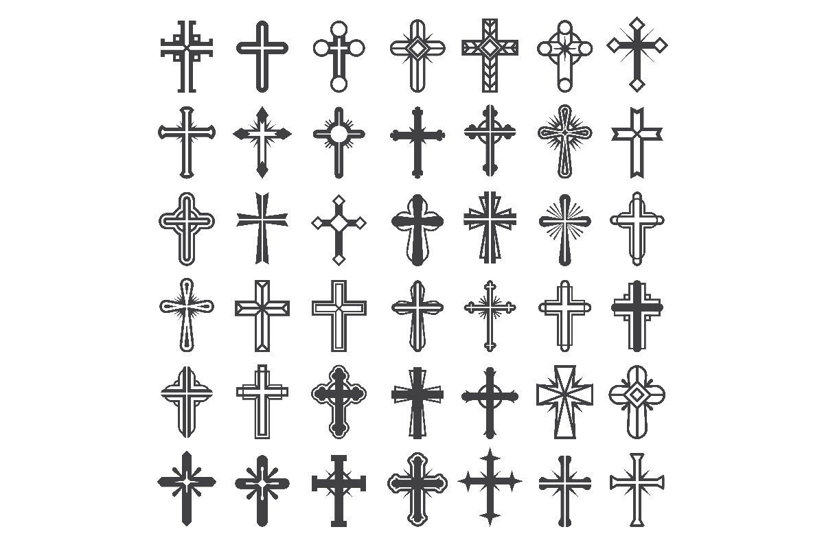 Religion Cross Symbols. Christians Graphic by onyxprj_art · Creative ...
