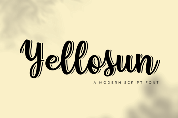 Yellosun Embroidery Font, Embroidery Handwriting Font, Bx
