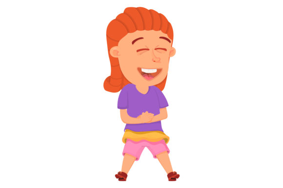 girl laughing clipart