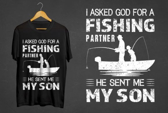 Vintage Fishing T-shirt Design Graphic by retrotshirt · Creative Fabrica