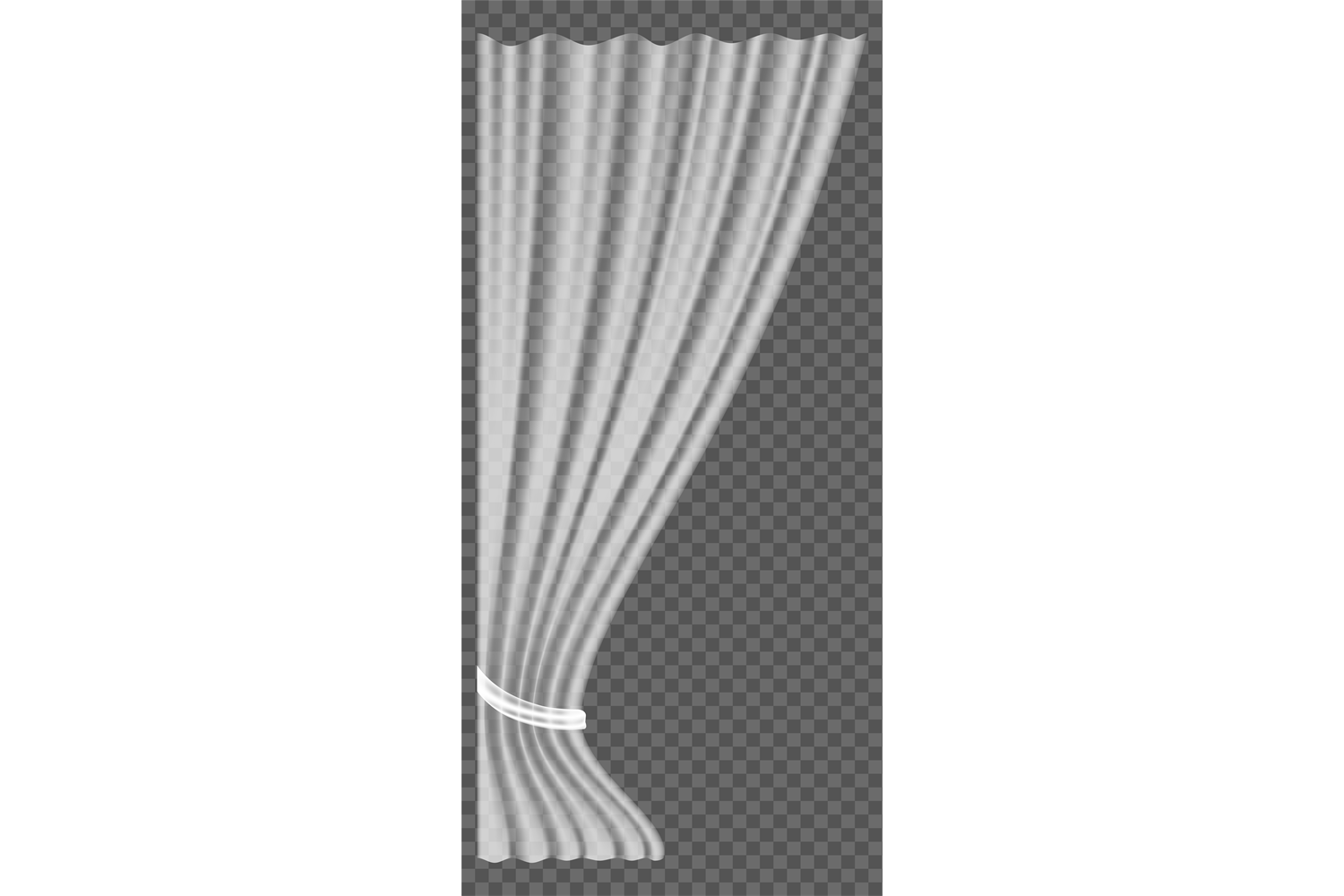 Clear Transparent Drape Mockup. Folded W Graphic by microvectorone ...