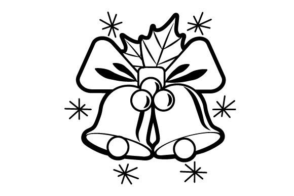 Christmas Jingle Bells Cartoon Style SVG Cut file by Creative