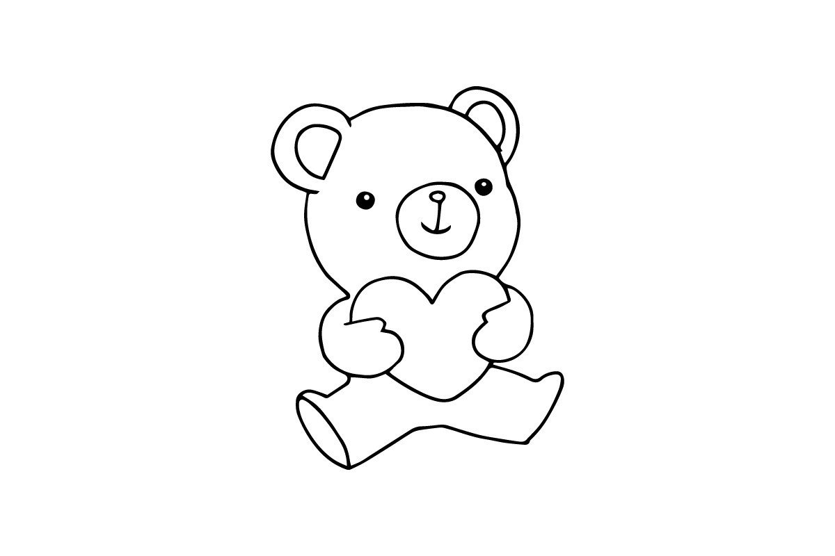 Teddy Bear Svg, Bear Coloring page, Teddybear svg, Polar Bear Svg