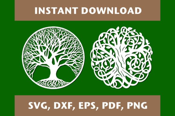 PDF Pattern, Vector DXF File and Instructional Video, Tree of Life