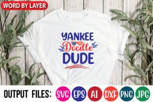 Yankee Doodle Dude Tshirt Red White and Blue Tshirt 
