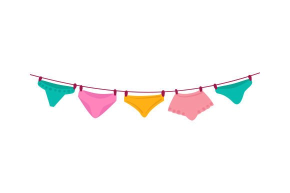 Knickers on Washing Line SVG Cut file by Creative Fabrica Crafts · Creative  Fabrica
