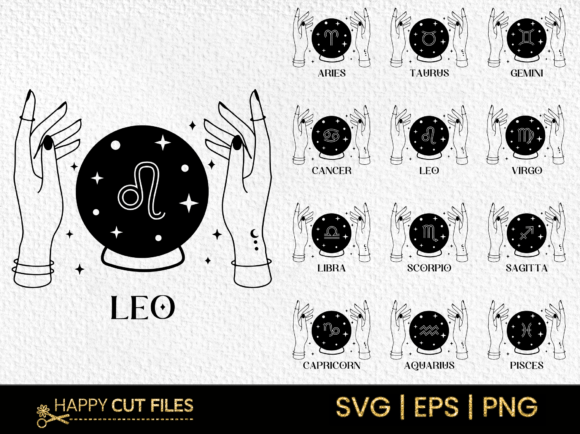 Zodiac Signs With Traits | Sun Sign SVG Cut Files | Astrology Horoscope  Characteristics SVGs | Digital DOWNLOAD