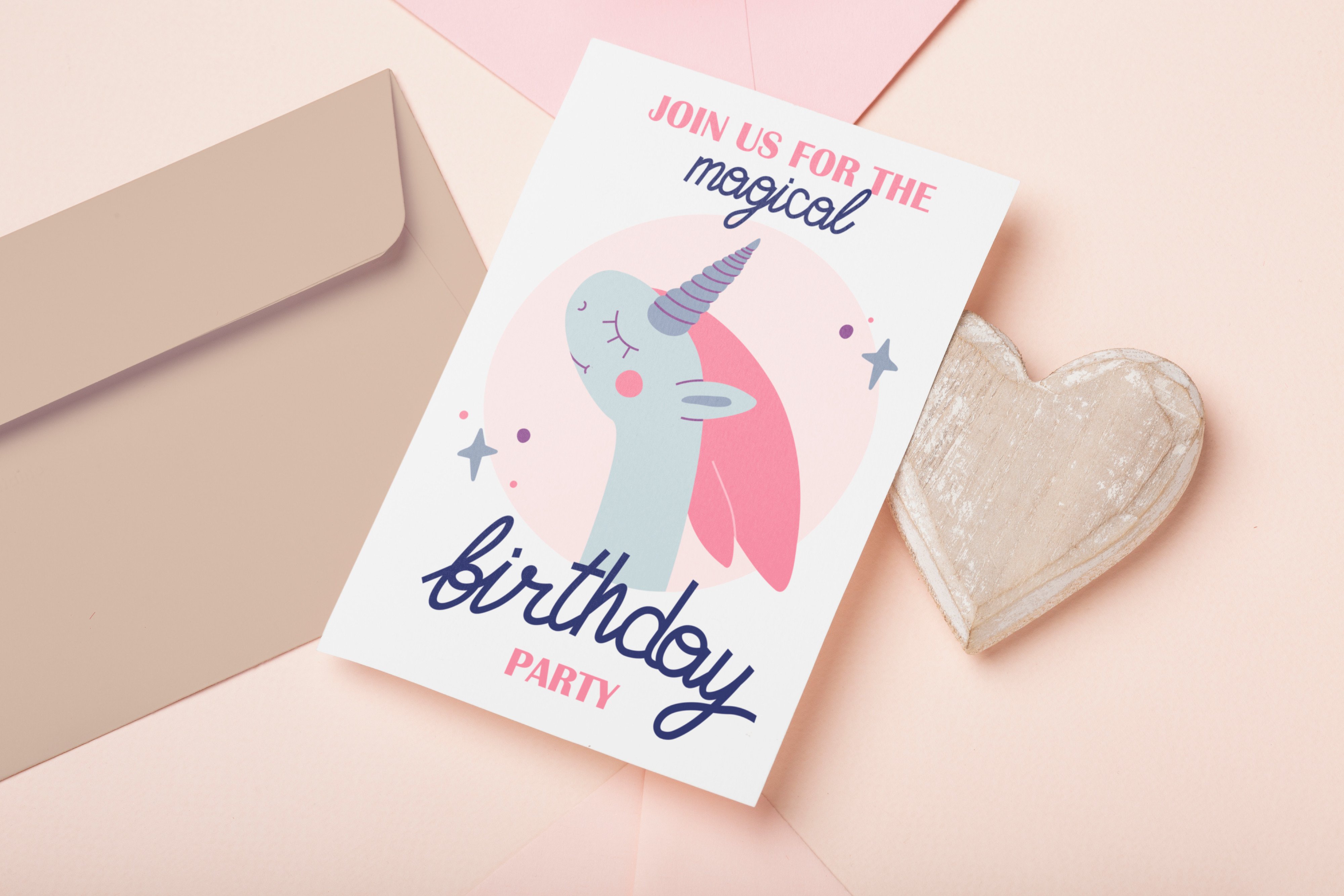 Unicorn Birthday Card Printable Graphic by fancykeith · Creative Fabrica
